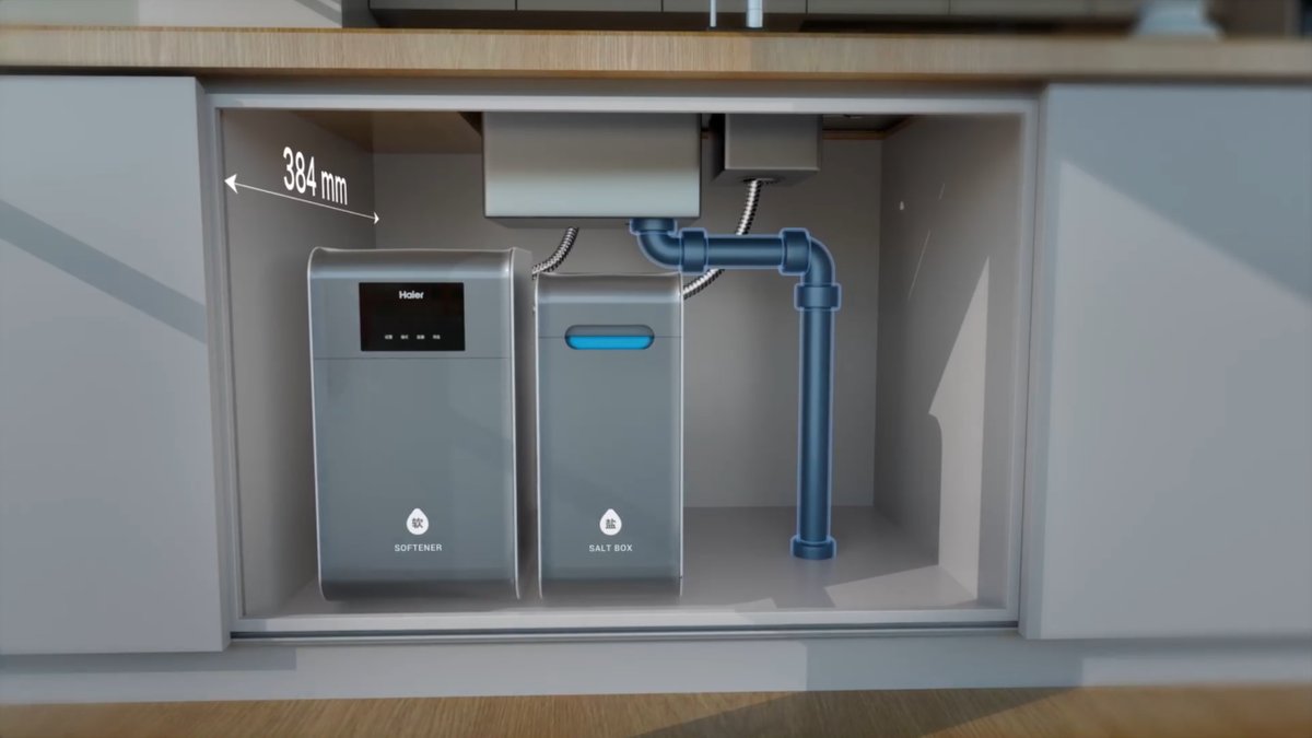 怕软水机装不下？海尔发布分体式软水机不挑户型(图2)