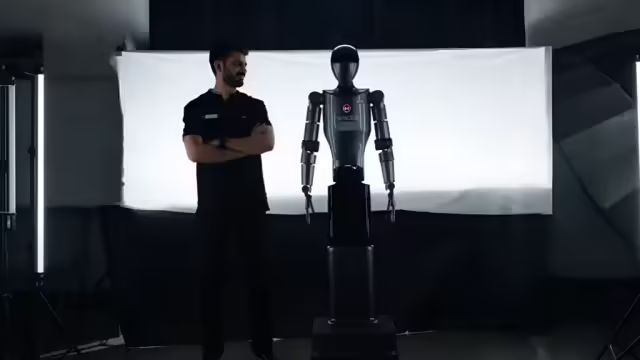 印度首个量产人形机器人 Spaceo 系列亮相!会社交、能上天、可负载 200 公斤(图1) 印度首个量产人形机器人 Spaceo 系列亮相!会社交、能上天、可负载 200 公斤(图1)