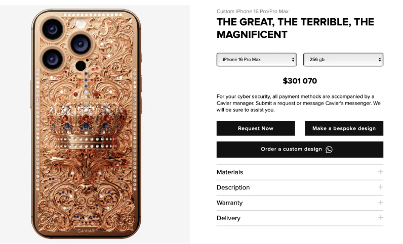 最贵苹果手机登场，机身镶嵌402颗钻石(图1)