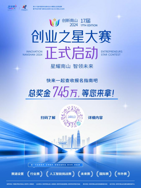 创新南山2024“创业之星”大赛首届人工智能领域挑战赛报名启动！(图1)