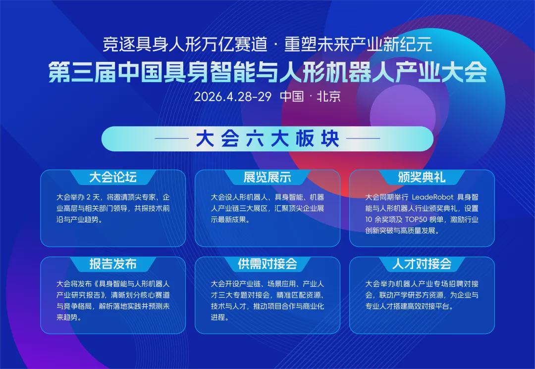 4月齐聚北京，开启产业关键一跃！第三届中国具身智能与人形机器人产业大会即将启动(图3)
